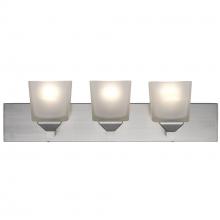 Trans Globe 2803 BN - 3 LT WALL SCONCE-SQUARE FROST